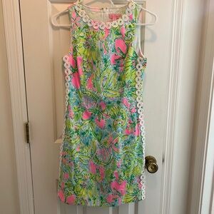 Lilly Pulitzer Floral Mini Dress - Pink, Green, Blue